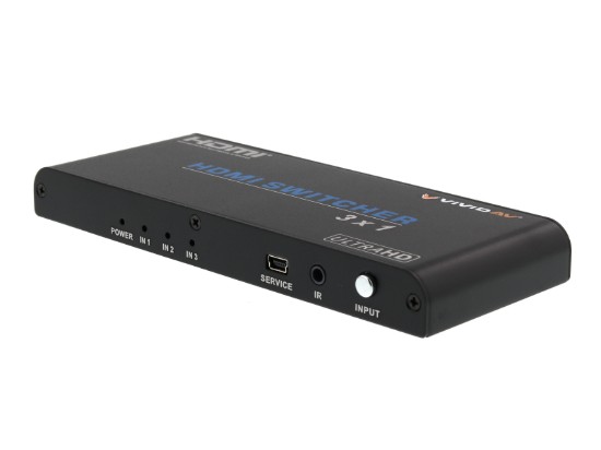 Picture of 3x1 HDMI 2.0 Switch - 4K, Ultra HD, Full HD, IR Remote Control